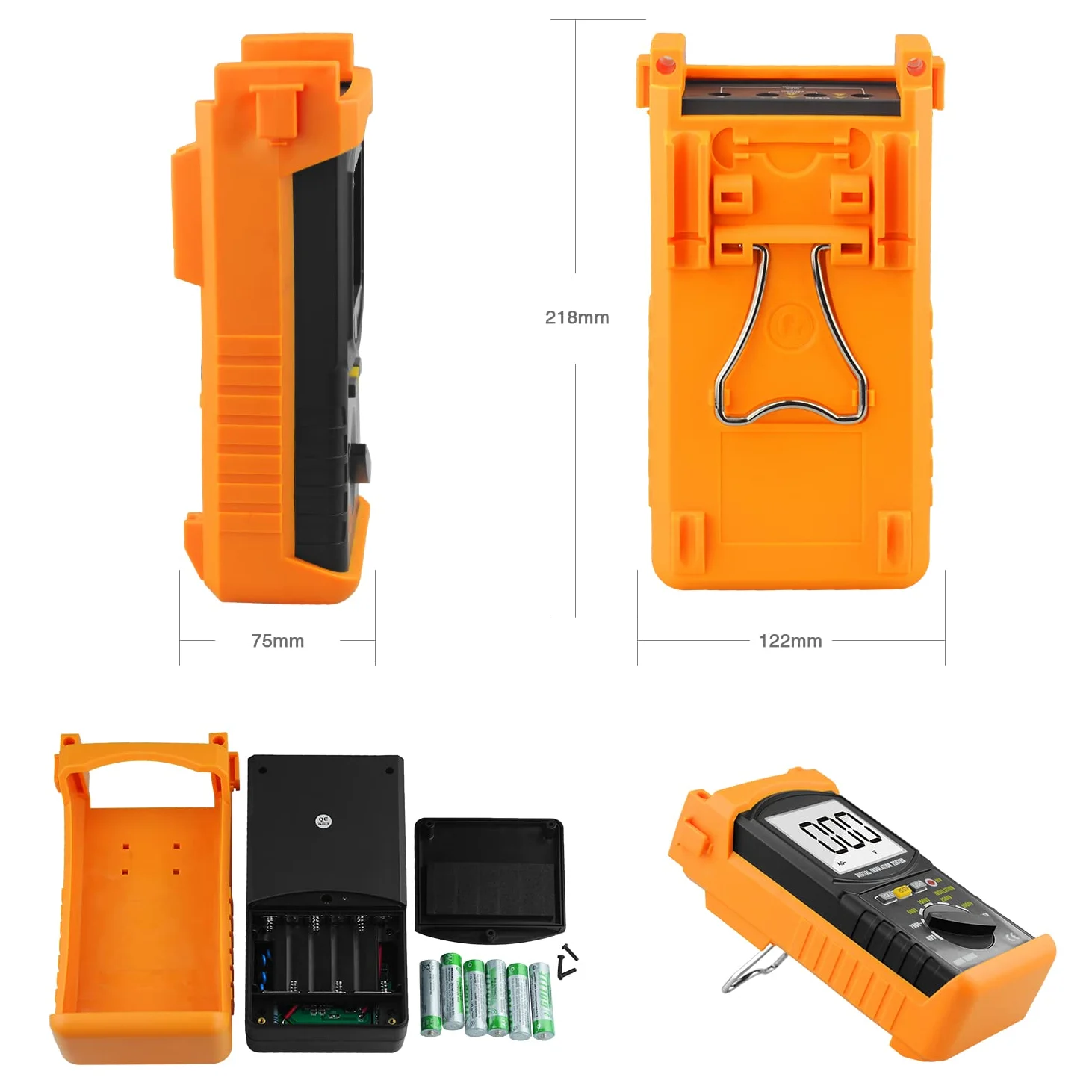 BTMETER Megohmmeter 200 Gig Ohm Digitaler Isolationswiderstandstester 1999 zählt, mit Automatischer Bereichswahl, 500V/1kV/2,5kV/5kV Prüfspannung, Datenspeicherung, Hintergrundbeleuchtung