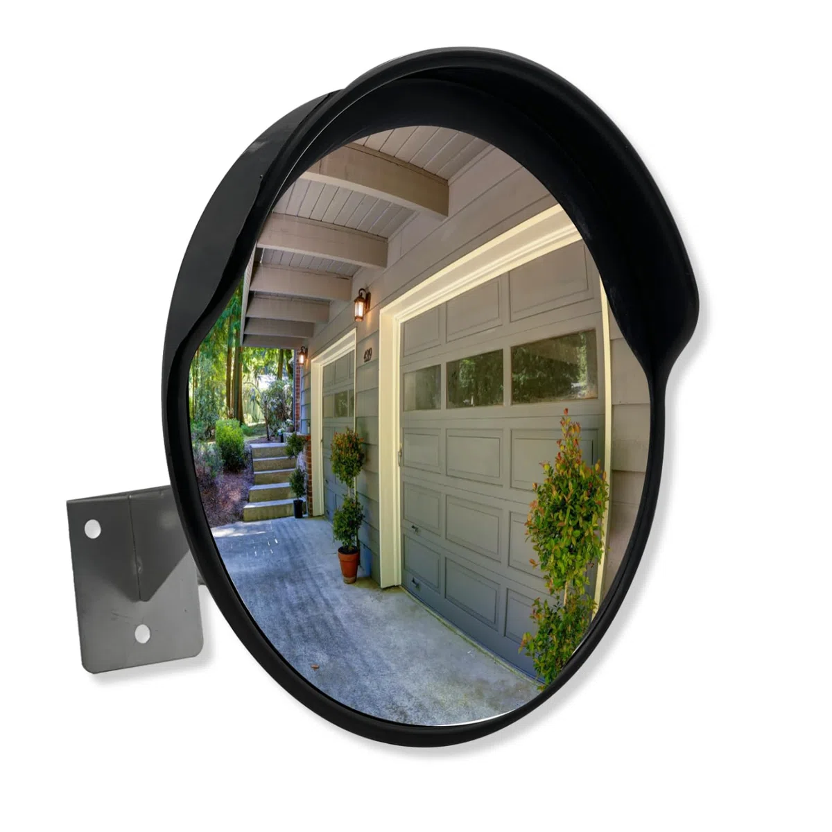 SECURITYMAN SMCONVEXMIR12 Verstellbarer konvexer Spiegel für Tote Winkel, 30,5 cm, schlagfester Fischaugenspiegel aus Polycarbonat, breite Sicht für den Innen- und Außenbereich
