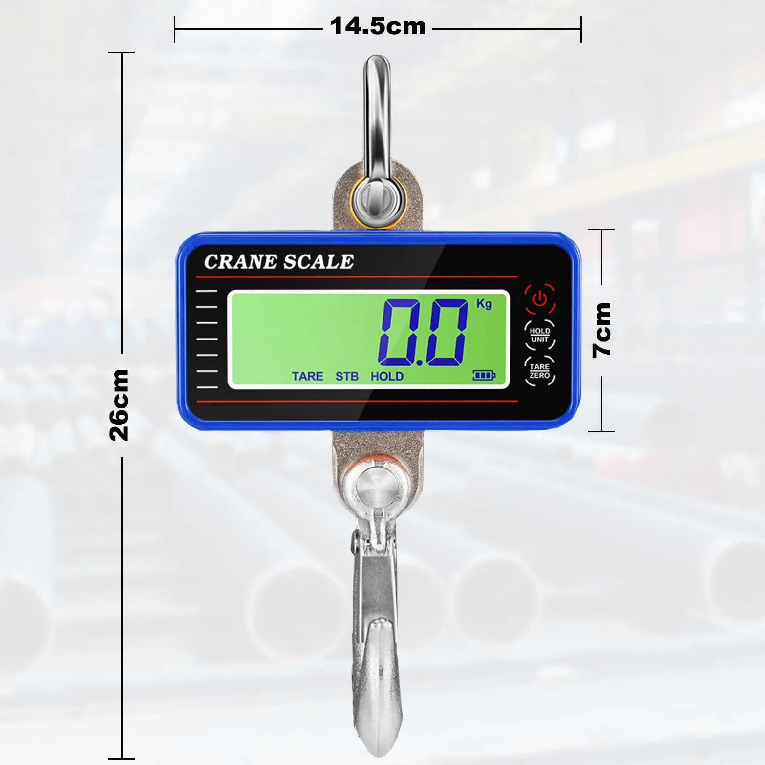 Hängewaage 1500KG 3000lbs, Elektronische Kranwaage Mini Hängende Waage mit Fernbedienung, Schwere Typ Wildwaage Digital mit präzisem Sensor, Tragbare Zugwaage Hakenwaage für Bauernhof, Fabrik, Jagd