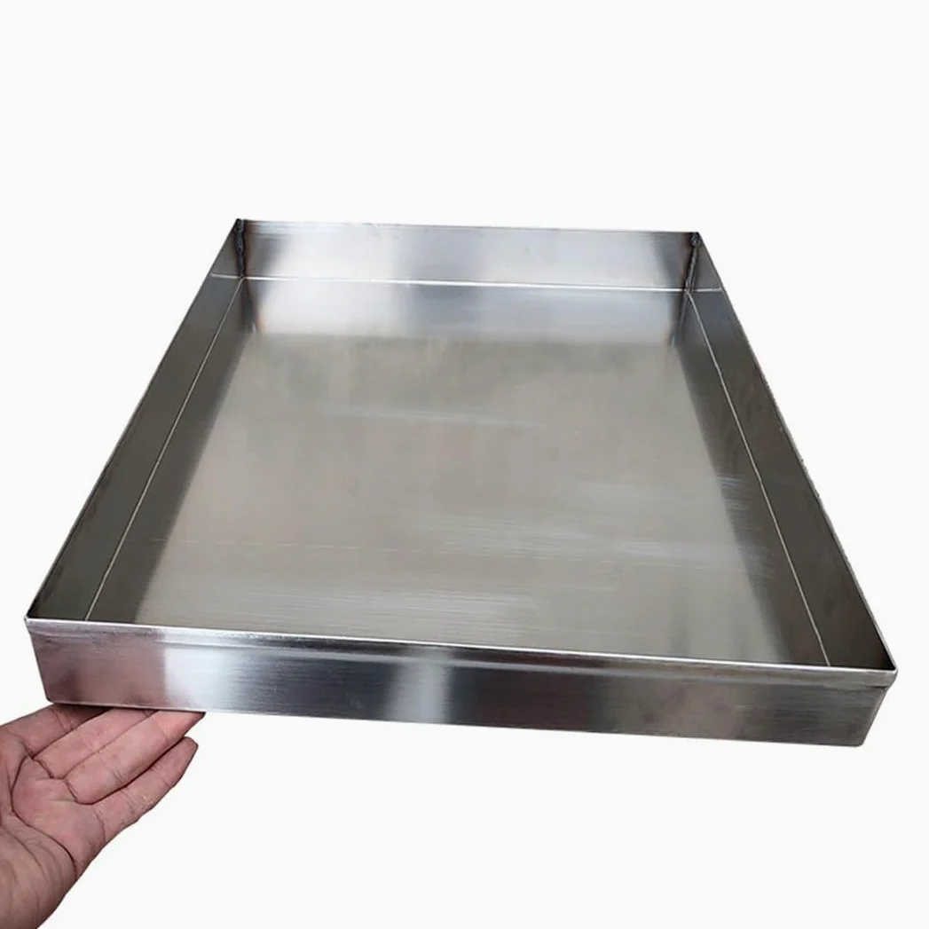 Klimaanlagen Kondensat Ablaufwanne Automatische Ölauffangwanne Grill Zubehör Wasserauffang und Ablaufwanne aus Edelstahl for Innen und Außengeräte(30x60cm(12x24in))