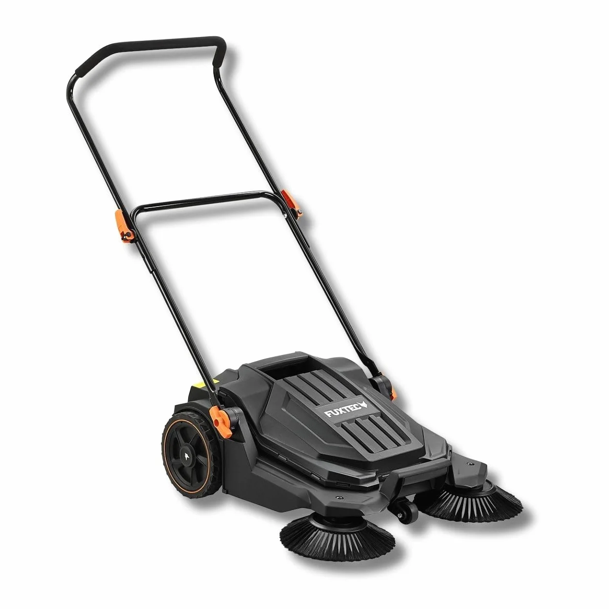 FUXTEC Handkehrmaschine FX-HK65, Kehrgerät für mittlere bis größere Außenbereiche, 650 mm Arbeitsbreite, 20 L Kehrbehälter, Flächenleistung bis ca. 2000 m², ergonomisches Design