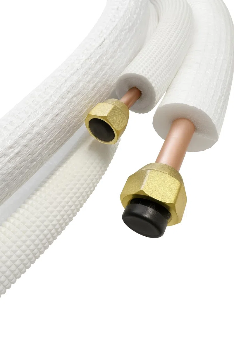 Black panda -Kältemittelleitung Kupferrohr Set 1/4" & 3/8" – 2x6m Kupferrohr mit isoliert 9 mm, Kupferleitung 99,9 % - Klimaanlagen Rohrleitung, Hohe Korrosionsbeständigkeit