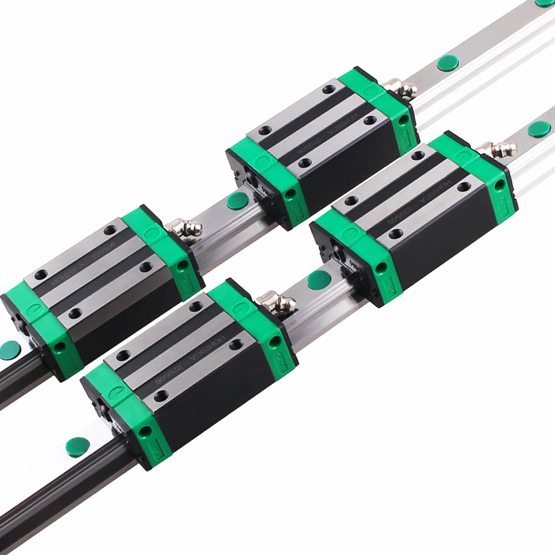 Linearführung Set HGR20-400mm Linearführungsschiene mit Gleitblock + SFU1605-450mm Kugelumlaufspindel Linearschiene mit Kugelmutter, BF/BK12, DSG16H, Kupplung + Zubehör für CNC