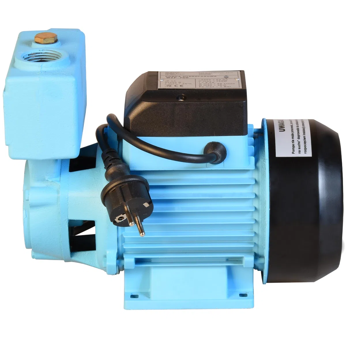 Wasserpumpe WZP 750 (750 W, 3000 l/h Förderleistung, 55m Förderhöhe) - für Sauberes Wasser - Hauswasserwerk Gartenpumpe Bewässerungspumpe Regenwasserpumpe