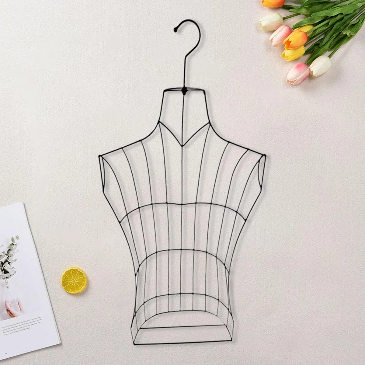 Hängende Männliche Halbkörper Torso Mannequin Torso Oberkörper Stabile Platzsparende T Shirt Display Schneiderpuppe für Geschäfte Und Anzugshows, Schwarz