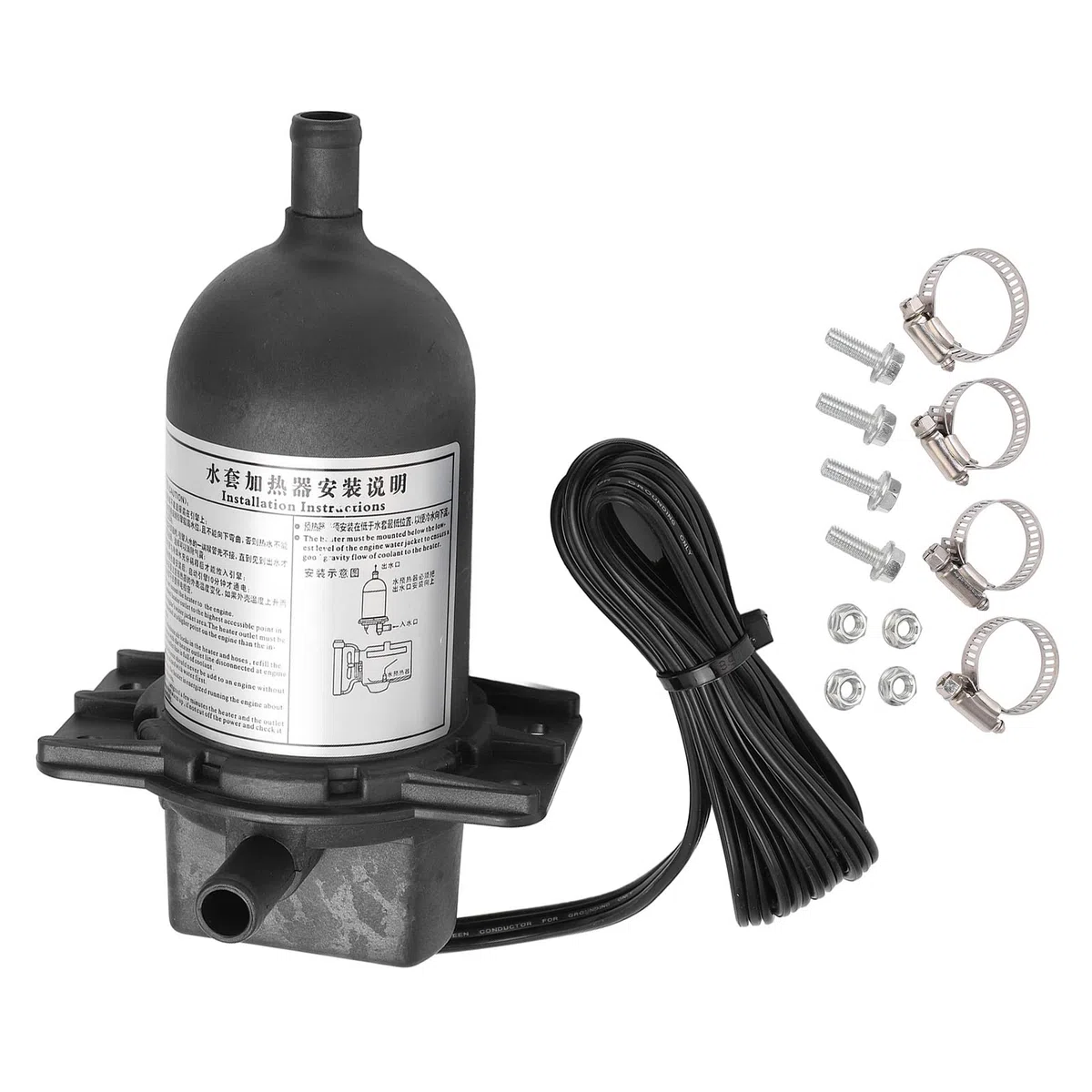 Motorheizung, 1000W selbst zirkulierende Kühlmittelheizung für Generatoren, Aluminiumblockheizung mit automatischem Thermostat