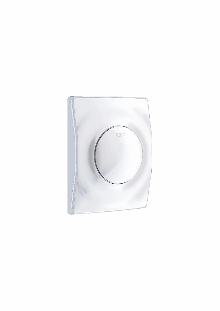 GROHE Surf, WC Abdeckplatte (wassersparende Betätigungsplatte mit 2-Mengen-Betätigung, Drückerplatte für die senkrechte Montage, 11cm breit, 15cm hoch), alpinweiß, 37018SH0