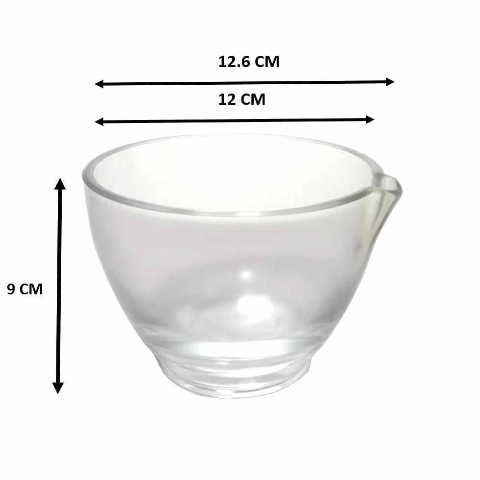 KENZIUM - Mörser mit Pistill | 500 ml | Glas | Ideal für Laboratorien