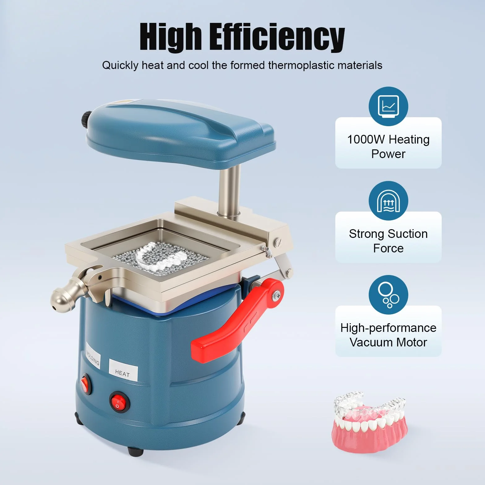 Vakuum-Tiefziehgerät,800W Dental Vakuumformer Molding Maschine, Dentallabor Forming Tiefziehgerät Thermoformer Vakuum-Tiefziehgerät