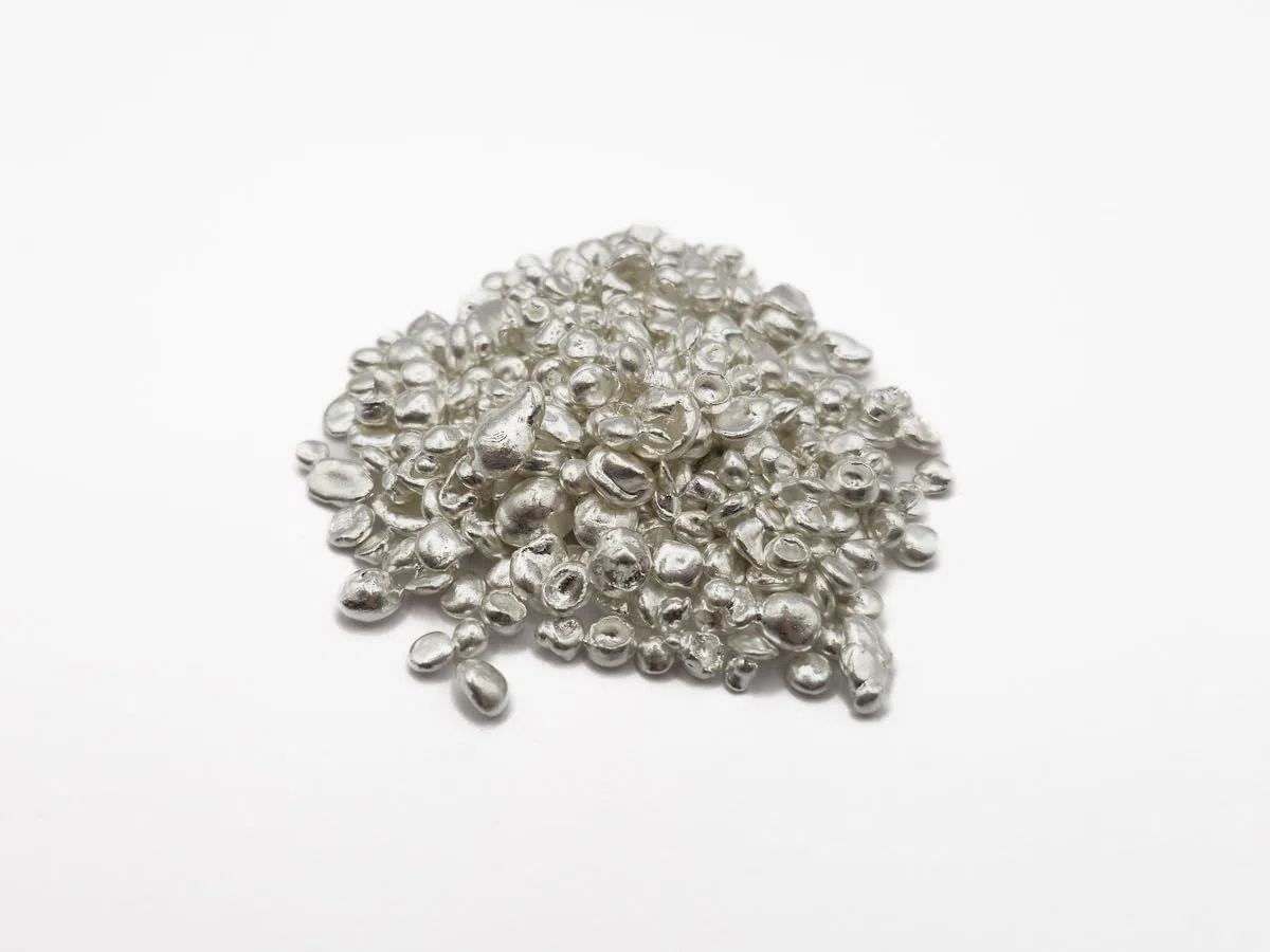 Feinsilber Granulat Ag99,99% 4N reines Silber 1 g-1000 g mit 0,1-4 mm Durchmesser, zum Legieren oder zur Schmuckherstellung, auch als Wertanalage geeignet. (10, Gramm)