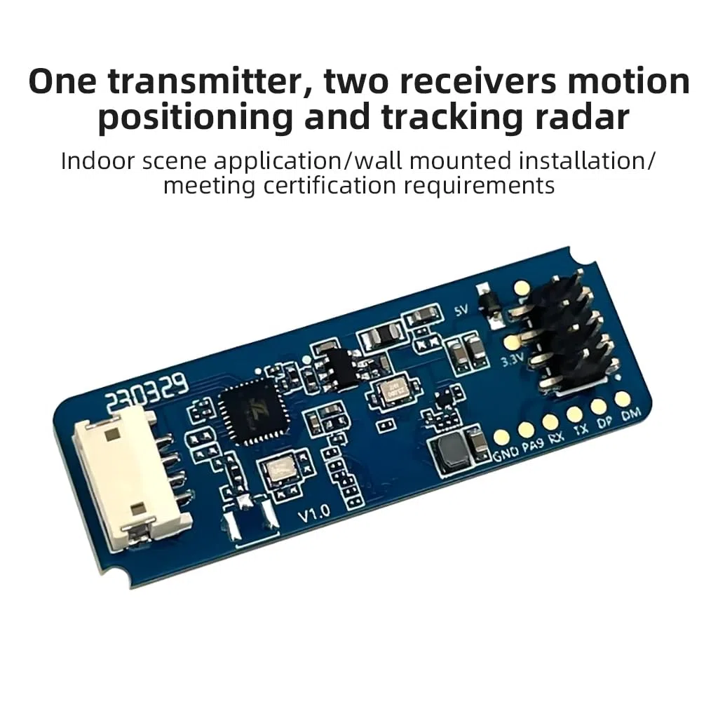 JMT HLK-LD2450 24 GHz Flugbahnsensor, ISM Smart Home, menschliche Bewegungsverfolgung, Ra¡¤DAR Induktionsmodul, Entfernungswinkel, Geschwindigkeitsmessung (10 Stück)