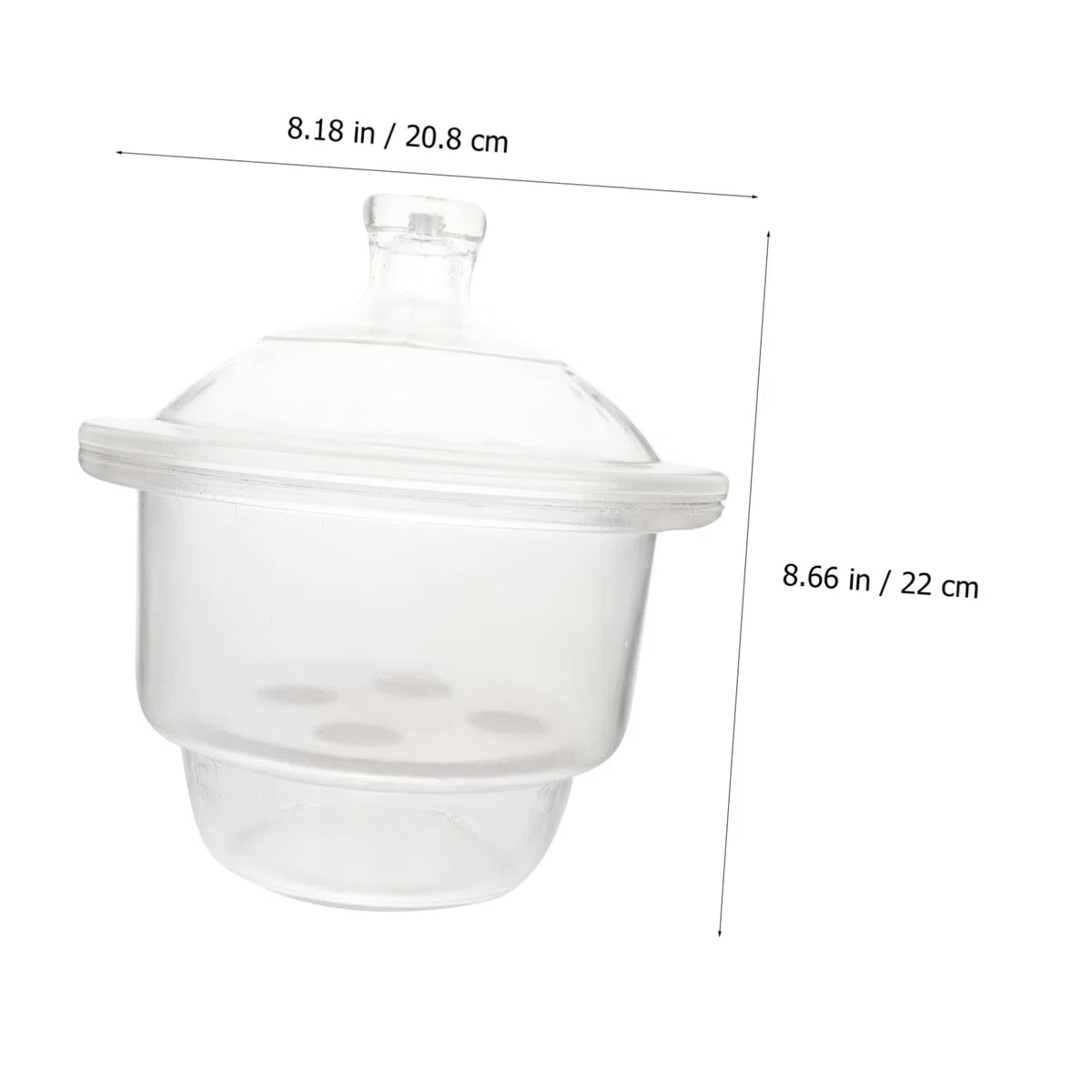 SOLUSTRE Exsikkator Vakuum Labor Trockenglas 22cm Glasflasche Für Praktische Experimente Im Labor Und Unterricht