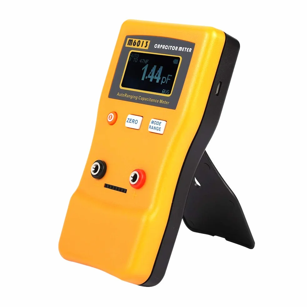 Kondensatormessgerät M6013 LCD, Kapazitätsmessgerät Messgerät Kapazitätswiderstandstester Professioneller Messtester Hochgenauer Schaltungstester
