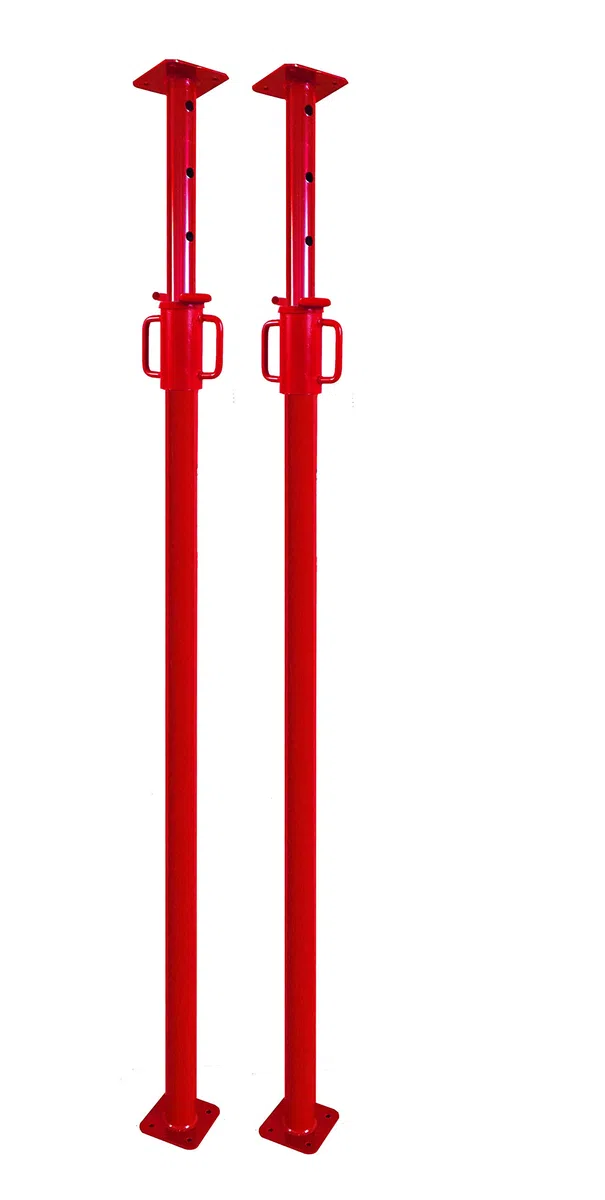 GBM Baustütze 0,8m bis 1,3m | Universalstütze 5kg | Montagestütze mit unverlierbarem Sicherheitshaken | bis 1.600kg Traglast (2 Stück)