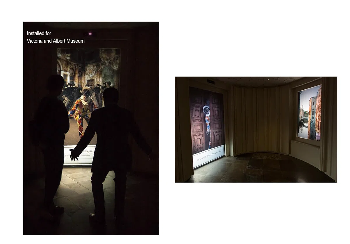 Holografische Rückprojektionsleinwand Transparent Schutzfolie Screen Sheet Hologramm Schutzfolie Fenster Projektionsmaterial für Schaufenster, Messen, Events, Heimkino