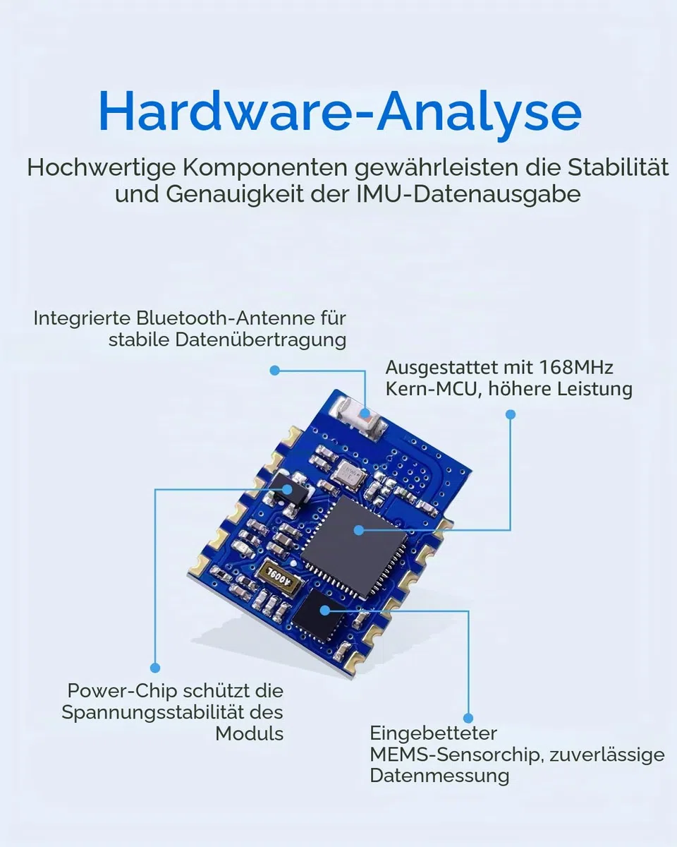 [Bluetooth 5.0 Beschleunigungssensoren] WT901BLECL 9-Achsen-Neigungssensor, 3-Achsen-Beschleunigungsmesser + Gyroskop + Magnetometer + Neigungsmesser, IMU-Sensor MPU9250-Modul Motion USB