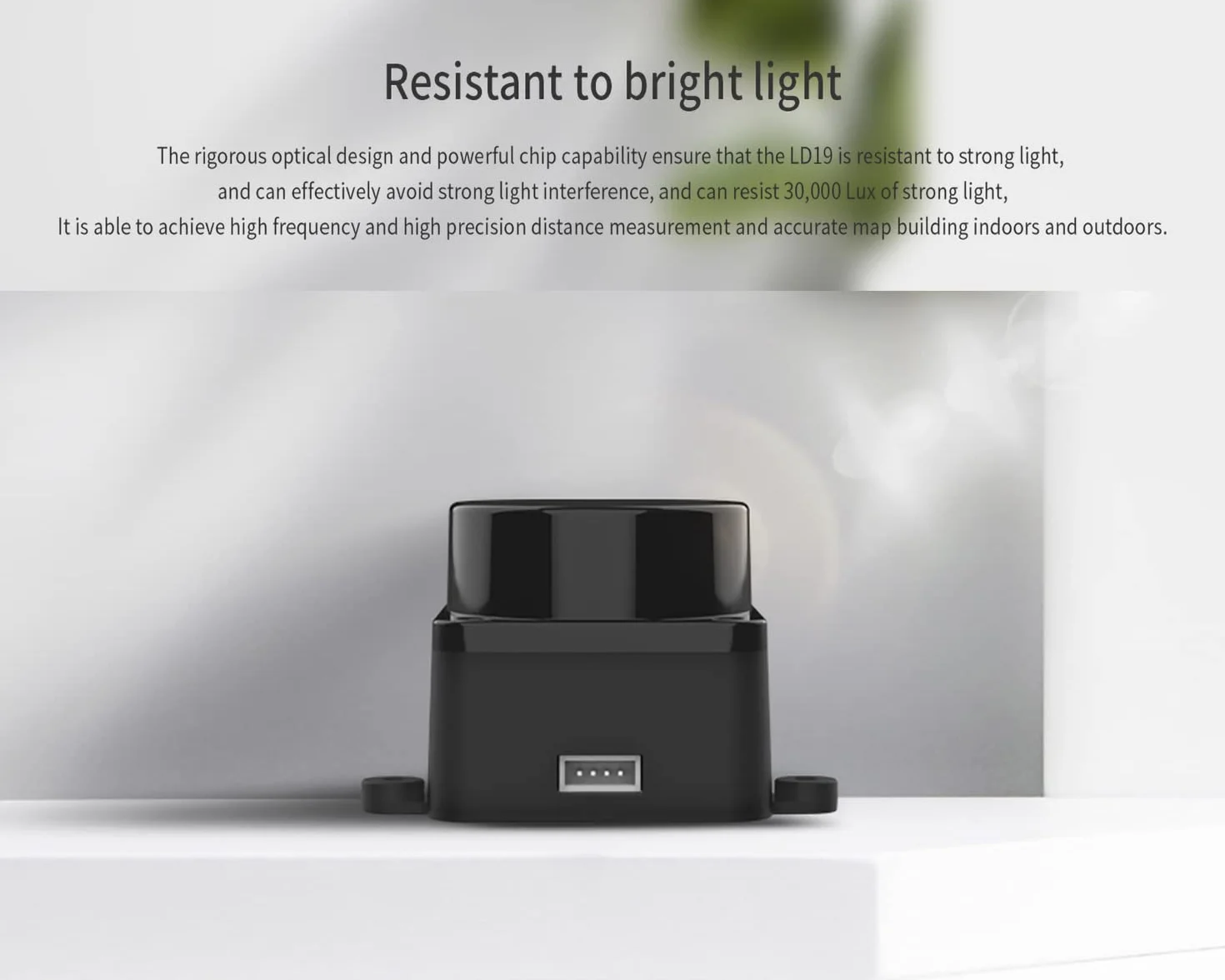 InnoMaker DTOF LiDAR Time-of-Flight Lidar STL-19P, 360-Grad omnidirektionale Laserabtastung, Blendfreie 60000 Lux, 5000 Hz Messfrequenz, 12 m Reichweitenradius, Unterstützt ROS/ROS2