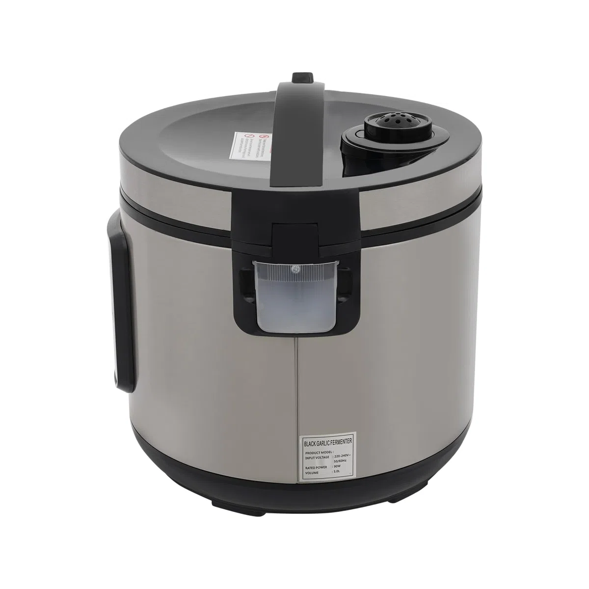 5L Schwarzer Knoblauchfermenter, 90W Automatischer Fermenter FüR Schwarzen Knoblauch Intelligenter Knoblauchfermenter Mit 3-Stufiges Knoblauchgestell FüR Joghurt, SüßEm Reiswein, Natto (Silber)