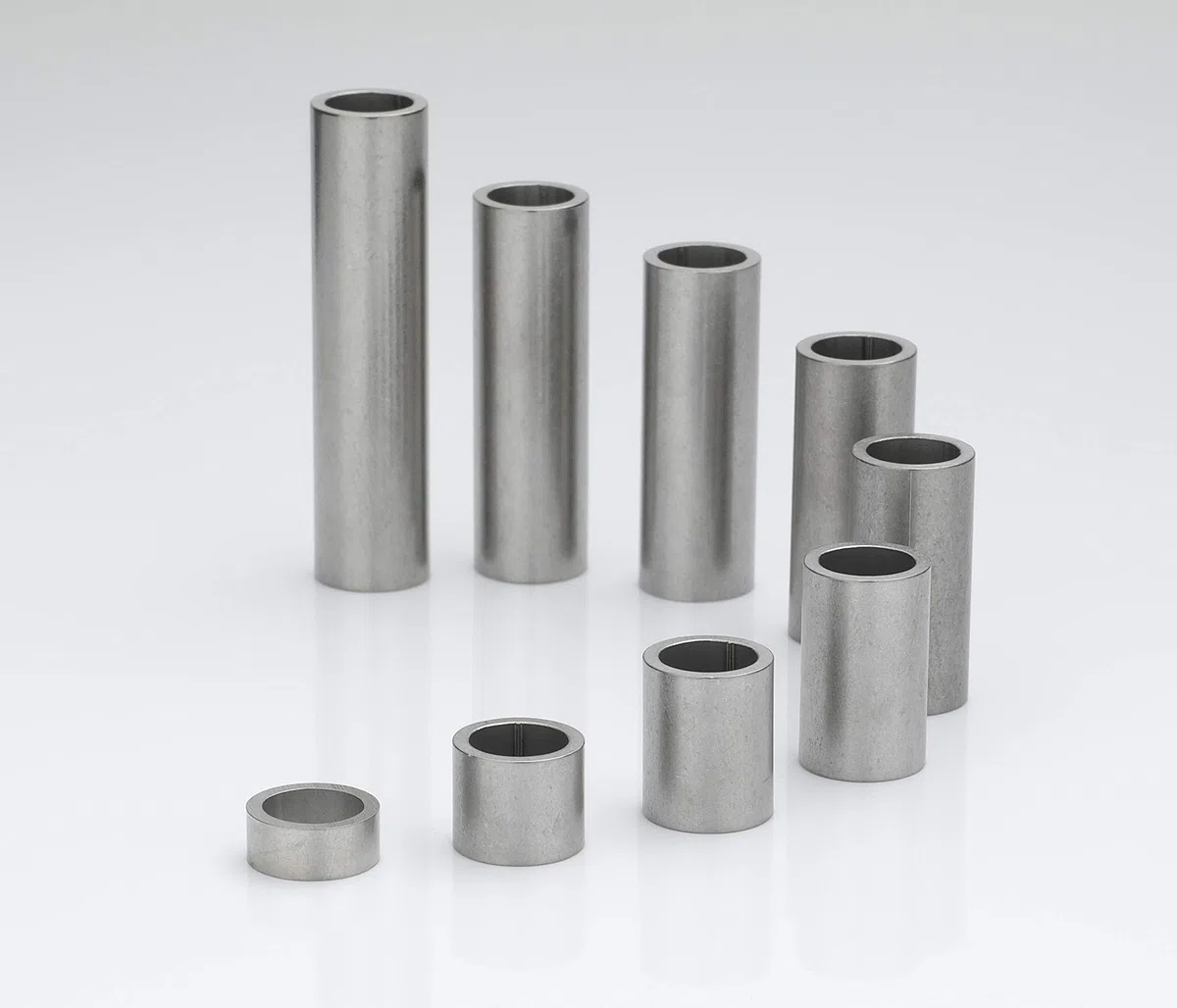 Edelstahl Distanzhülsen, Abstandshülsen – ohne Innengewinde, M8 Schrauben beweglich durchsteckbar – 12 x 9 x 1.5 mm (Außen x Innen x Wandstärke) – 40 Stück, Länge 100 mm