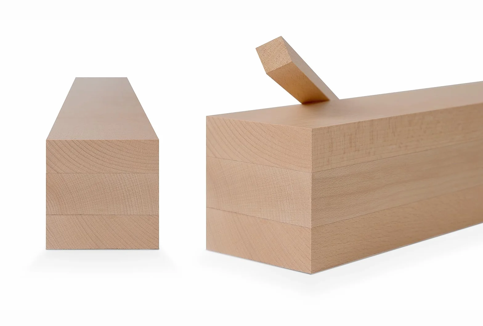 Leimholz - Buche nach Mass - 80/80mm/350-1000 mm (80 x 80 x 350mm)