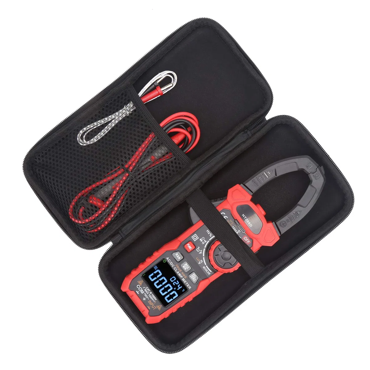 Strommessgerät HT208D Digitales Zangenmultimeter NCV Elektrisches Zangenmessgerät AC750V oder DC1000V 1000A AC/DC Strommesszange für Stromkreisprüfungen