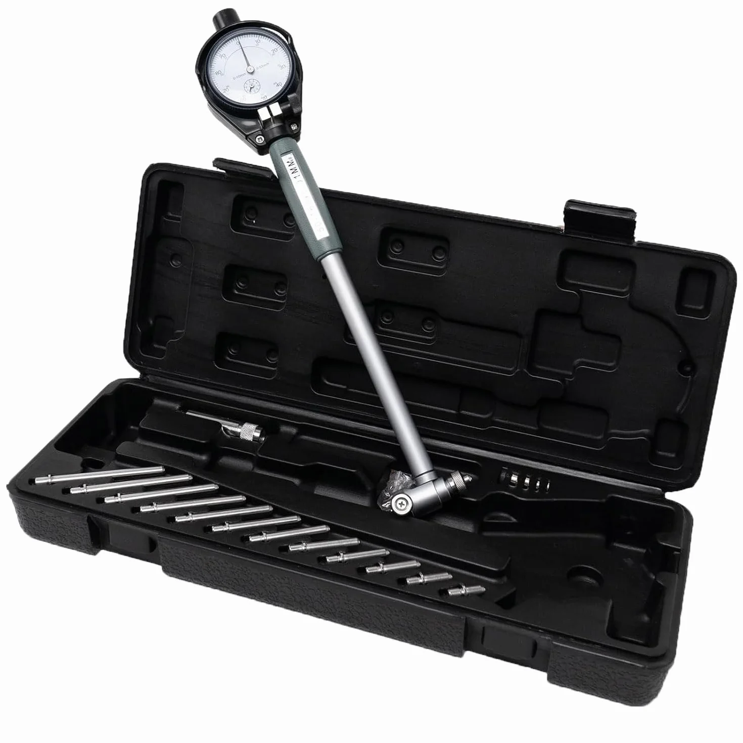 Innenmikrometer,Messuhr set 50-160mm Hohe Präzision 0.01mm,mit 12 Sonden,für Tiefe Motorzylinder Messung