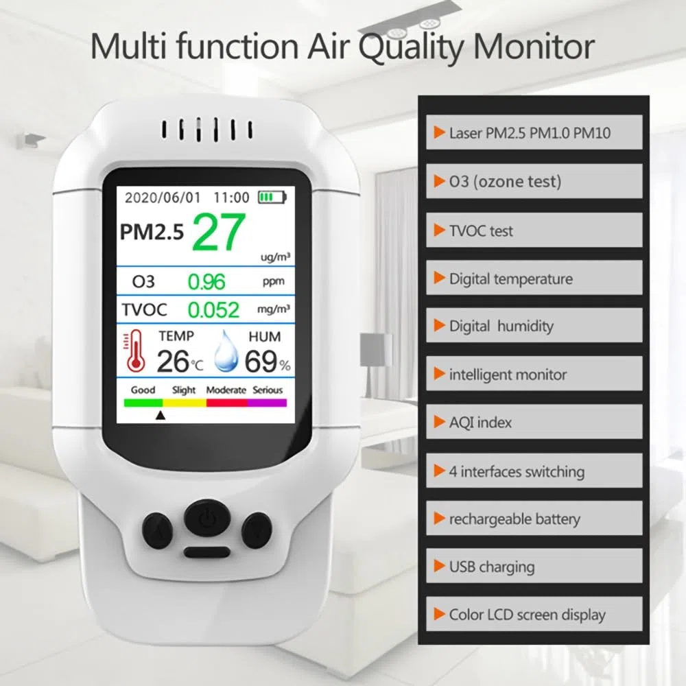 Neuer tragbarer Ozondetektor, multifunktional, intelligent, O3-Ozonmessgerät, Gassensor-Analysator