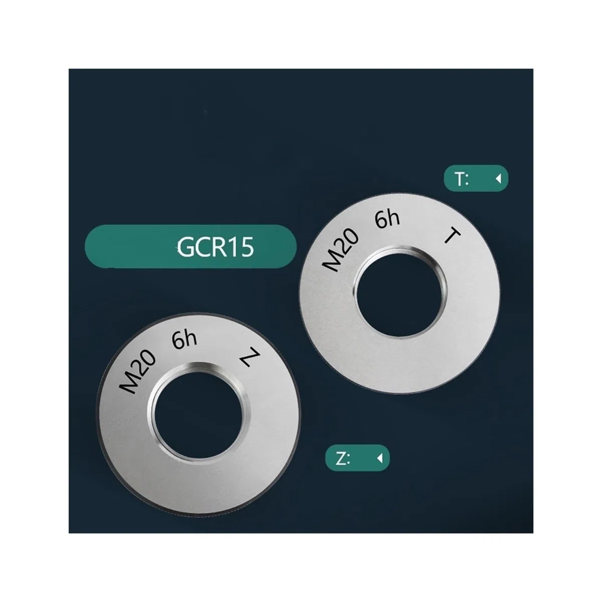 Gewinderinglehre 1SET M2.5-M8 Nicht-Standard Metrische Feine Zahn Gewinde Ring Gauge 6(M6X0.5 6h)