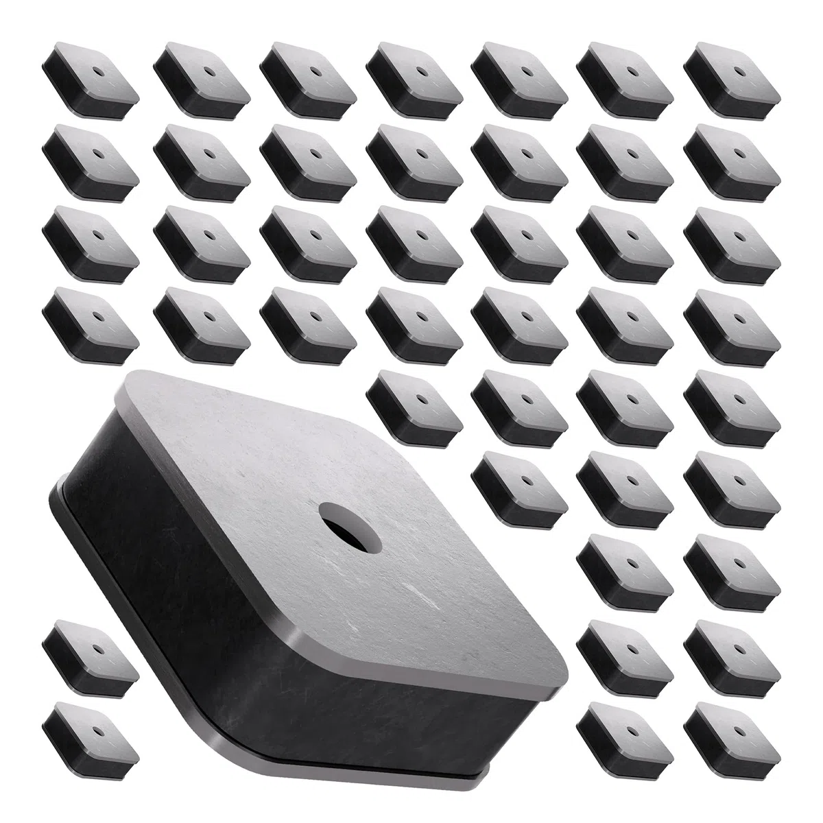 Master Magnetics CA41LWHX100 Ferrit-Magnetverschluss, kohlenstoffarmer Stahl, rechteckig, mit Mittelloch, verzinkt, 2,5 cm Länge, 0,813 cm Breite, 0,8 cm Höhe, 3,8 kg 100 Stück