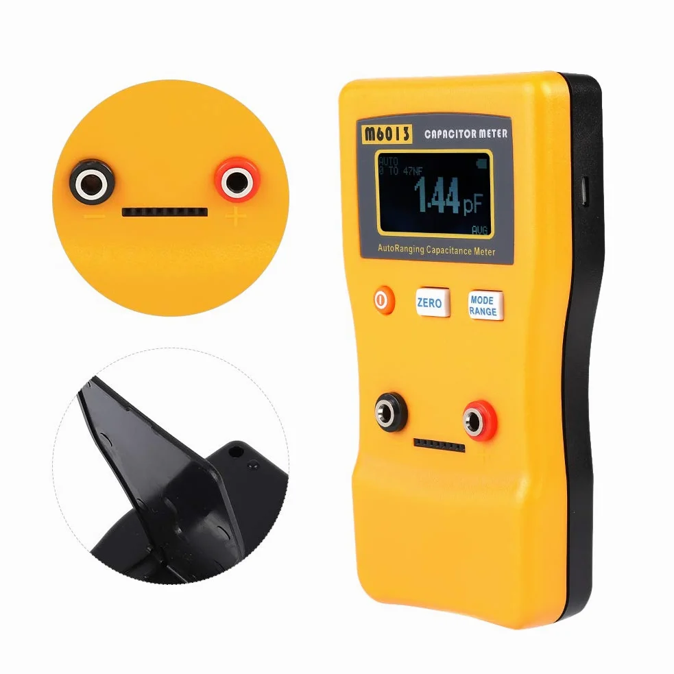 Kondensatormessgerät M6013 LCD, Kapazitätsmessgerät Messgerät Kapazitätswiderstandstester Professioneller Messtester Hochgenauer Schaltungstester
