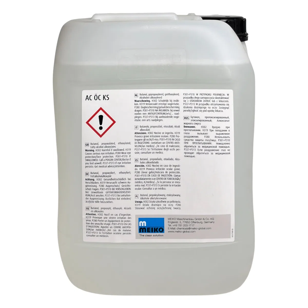 Meiko ACTIVE ÖkoClean KS 10L flüssiger Universal-Klarspüler für Geschirr phosphatfrei