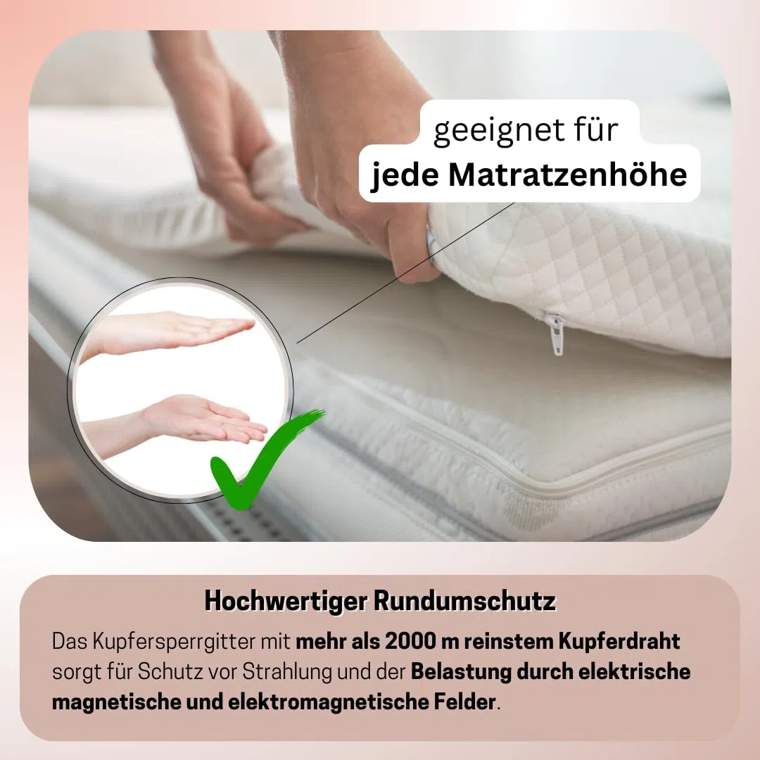 MEDOSAN Kupfermatte Betteinlage | mit über 2000m reinstem Kupferdraht | praktisch und flexibel nutzbar