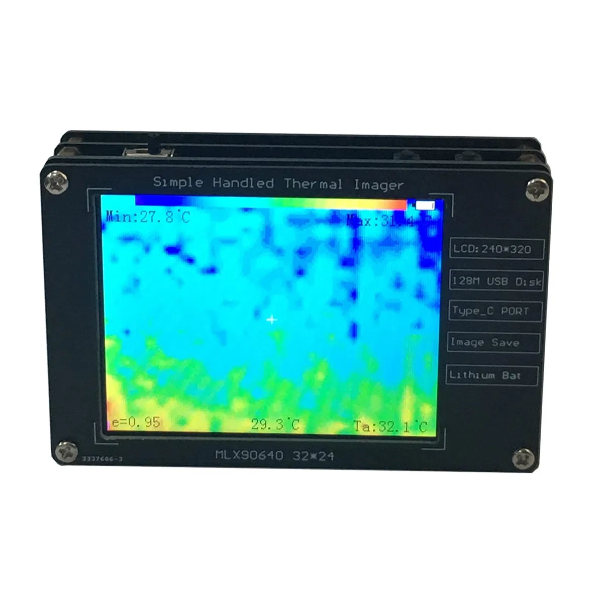 Infrared Thermal Camera Imager Detector Portable 2.8 Inch LCD Screen Tempearture Picture Storage