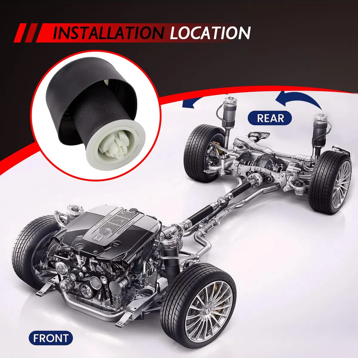 2x Hinten Luftfeder Luftfederung Links & Rechts Ersatz für 5er F10 5er Gran Turismo F07 5er Touring F11 Autozubehör Teil# 37106781827 37106781828 37106781843 37106781844