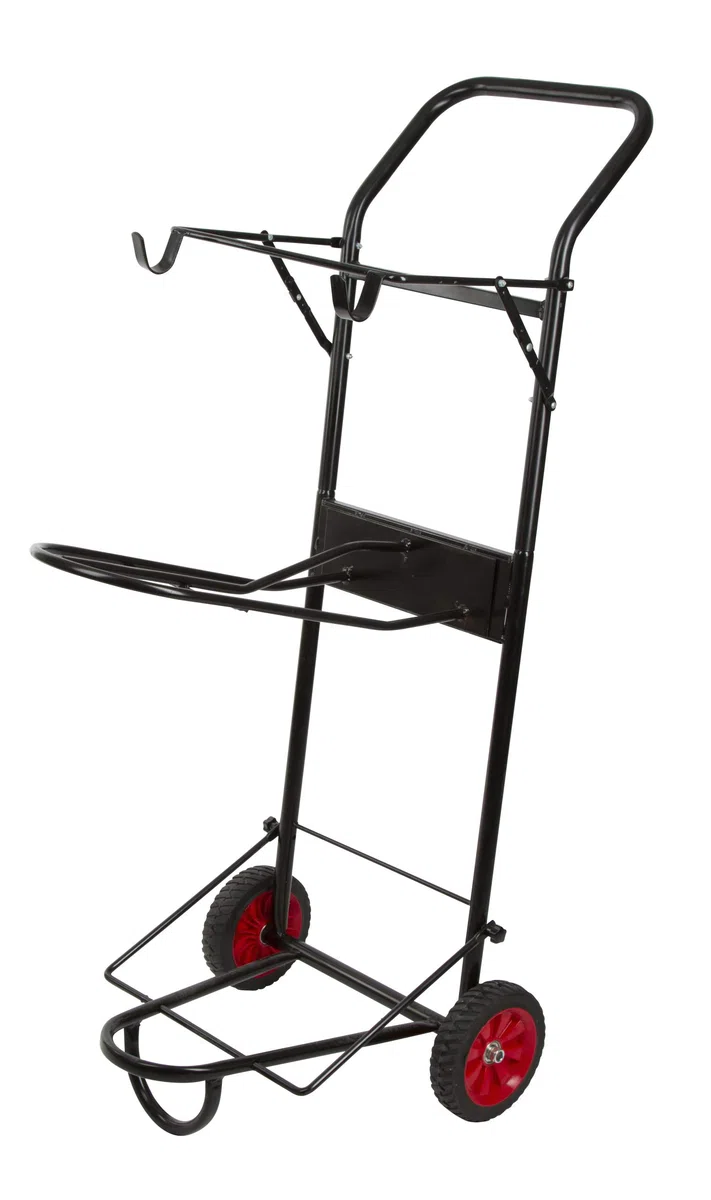 Kerbl Sattelcaddy, Sattelbutler, schwarz, Metall pulverbeschichtet, 78x48x127cm, 15kg, für Reiter, Reiterinnen, fahr- und klappbar