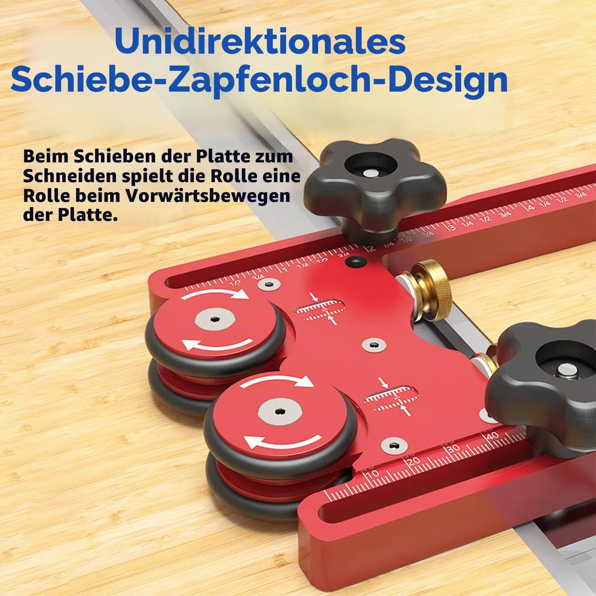 Tischsägen-Press-Feeder-Lagerrolle, 160 mm, Doppelradlagerrolle mit Einweg-Rad, Aluminiumlegierung, Tischsägen-Feederführung, Tischsägen-Rollen (2)