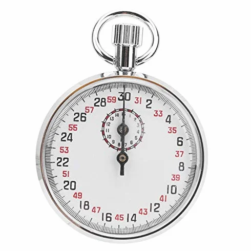 Mechanische Stoppuhr Metall-Stoppuhr Handheld-Laufzeituhr Großes Zifferblatt-Display Physik-Lehrgeräte