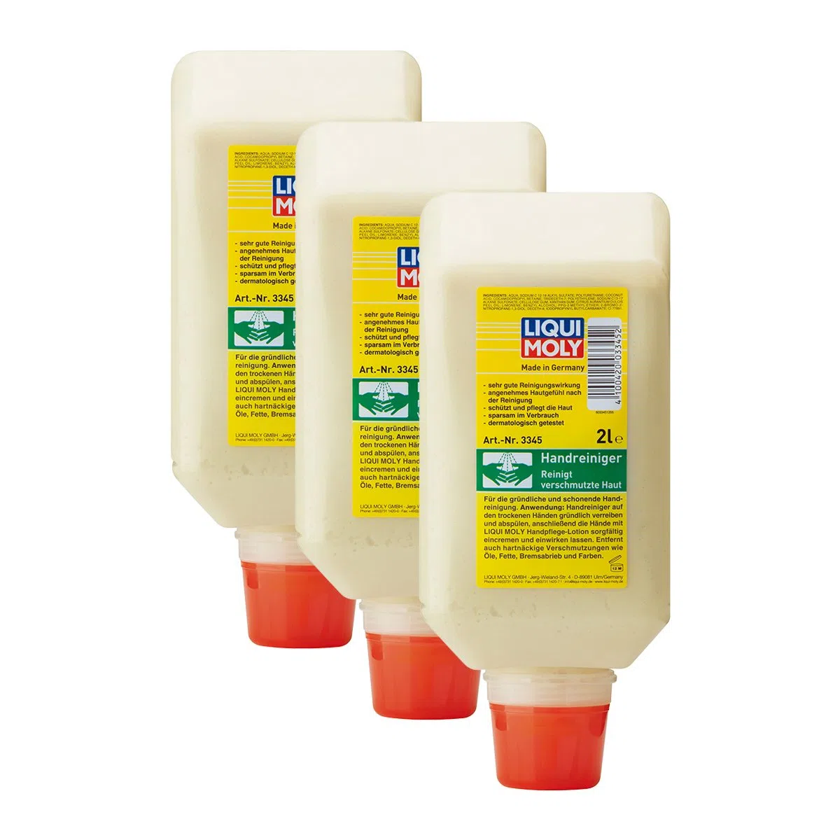 3x LIQUI MOLY 3345 Handwaschpaste Handreiniger 2L