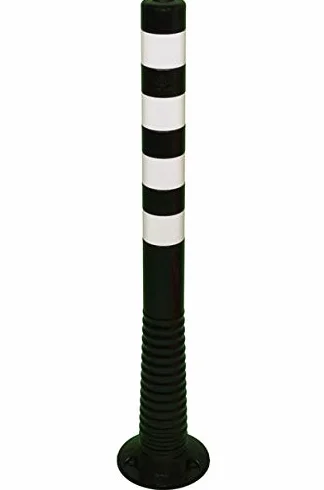 Flexible Verkehrspfosten, elastisch, 100 cm, schwarz/weiß
