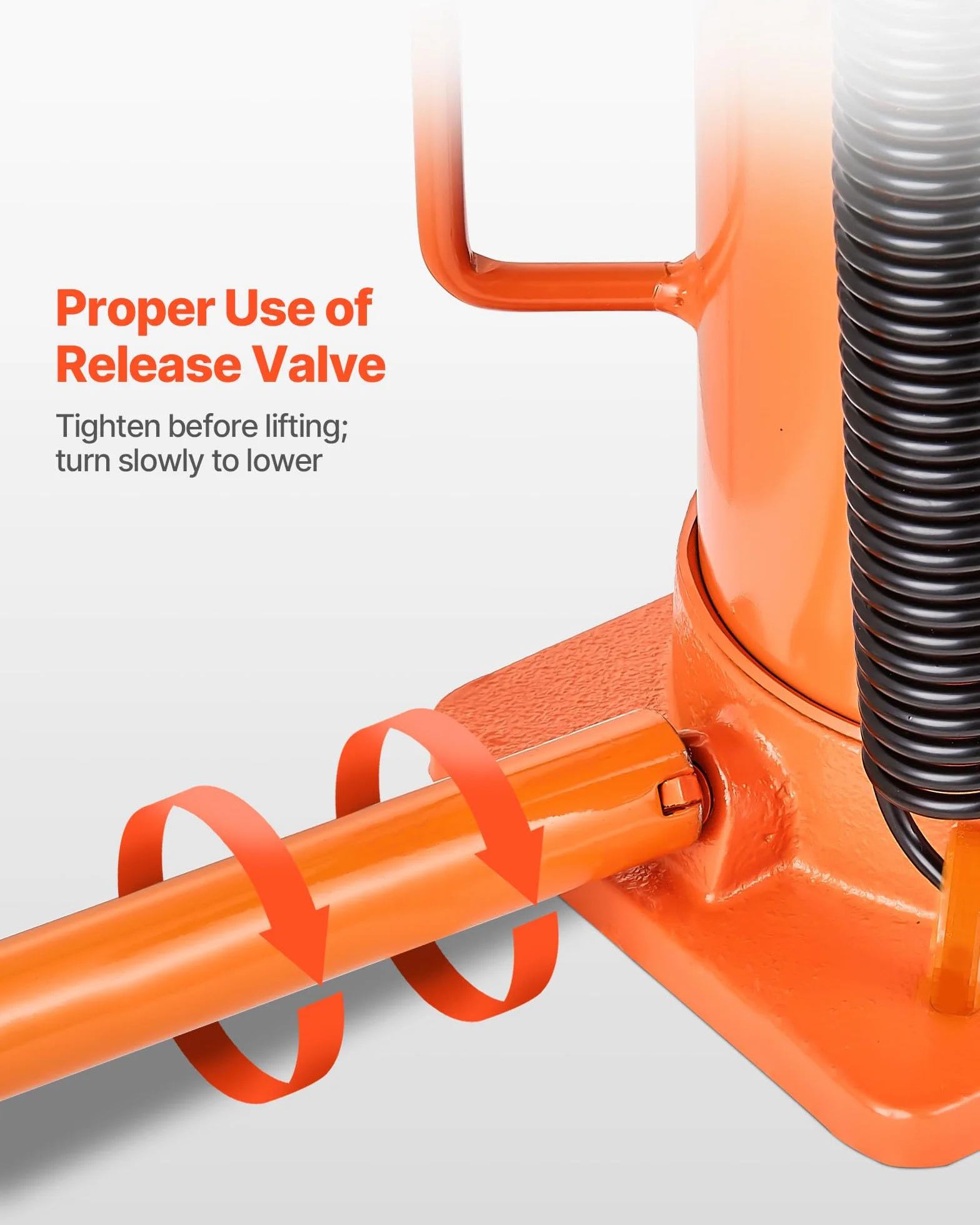 VEVOR lufthydraulischer Flaschenheber mit 12 t Tragkraft & Hubbereich 265–505 mm, pneumatisch/manuell, geschweißter Stempelwagenheber mit Pumpe für SUV Pickup LKW PKW-Reparaturen, Orange