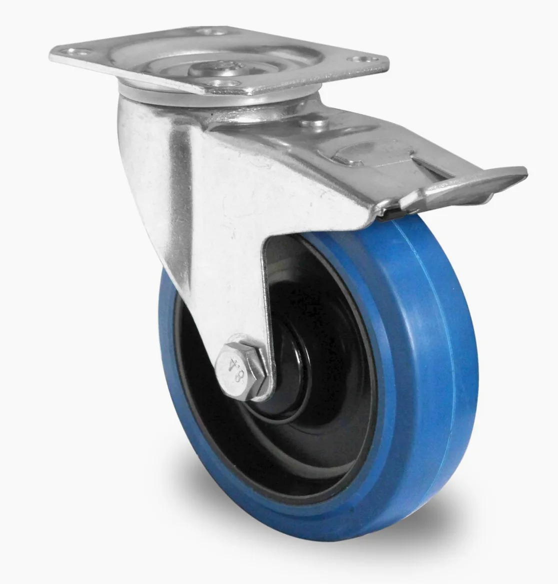 1 Satz Blue Wheels Lenkrollen 200mm 400kg/Rolle NEU Bock/FS