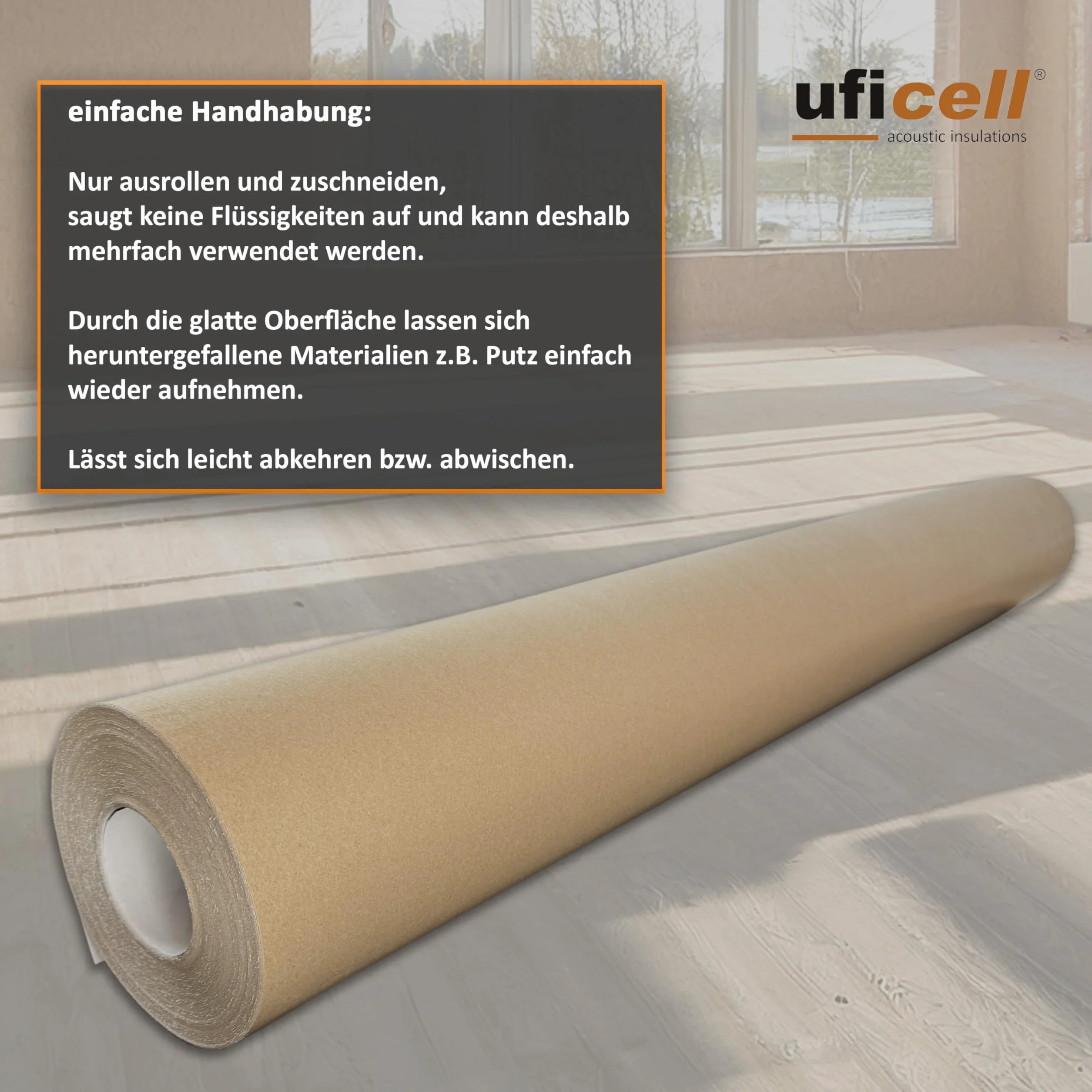 uficell® Milchtütenpapier Basic Flächengewicht: ca. 220 g/m² | Format: ca.1,30 m x 58 lfm/Rolle Rollengröße: ca. 75 m²