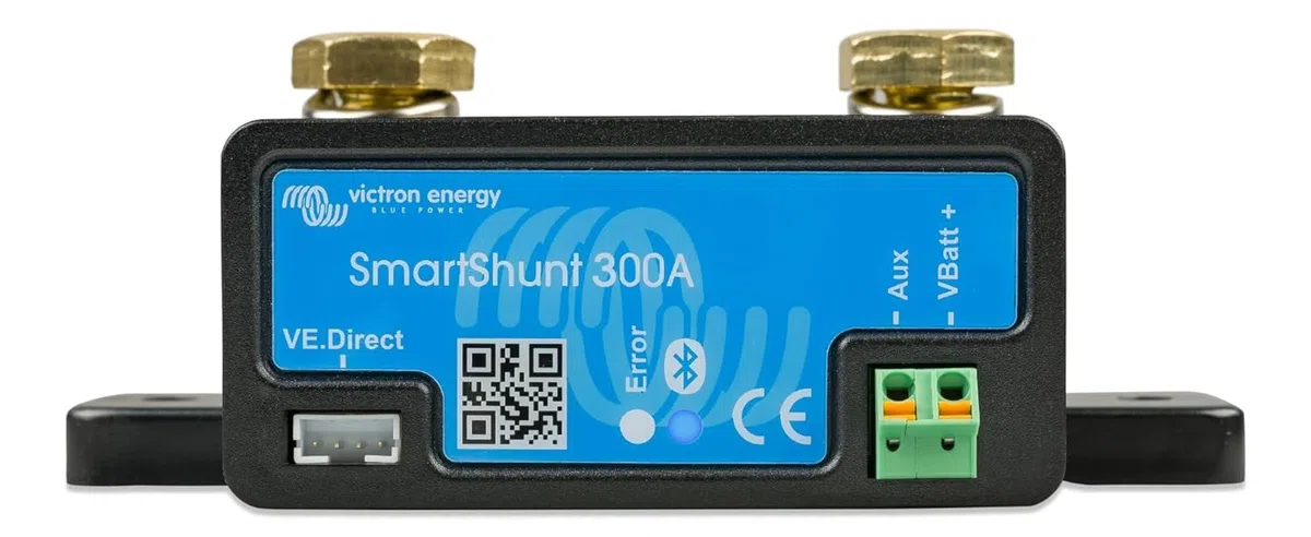 Victron Energy SmartShunt 300A - 50mV - Smart Shunt Batteriewächter (Bluetooth) | Victron Bluetooth Smart Shunt mit detaillierten In-App-Insights