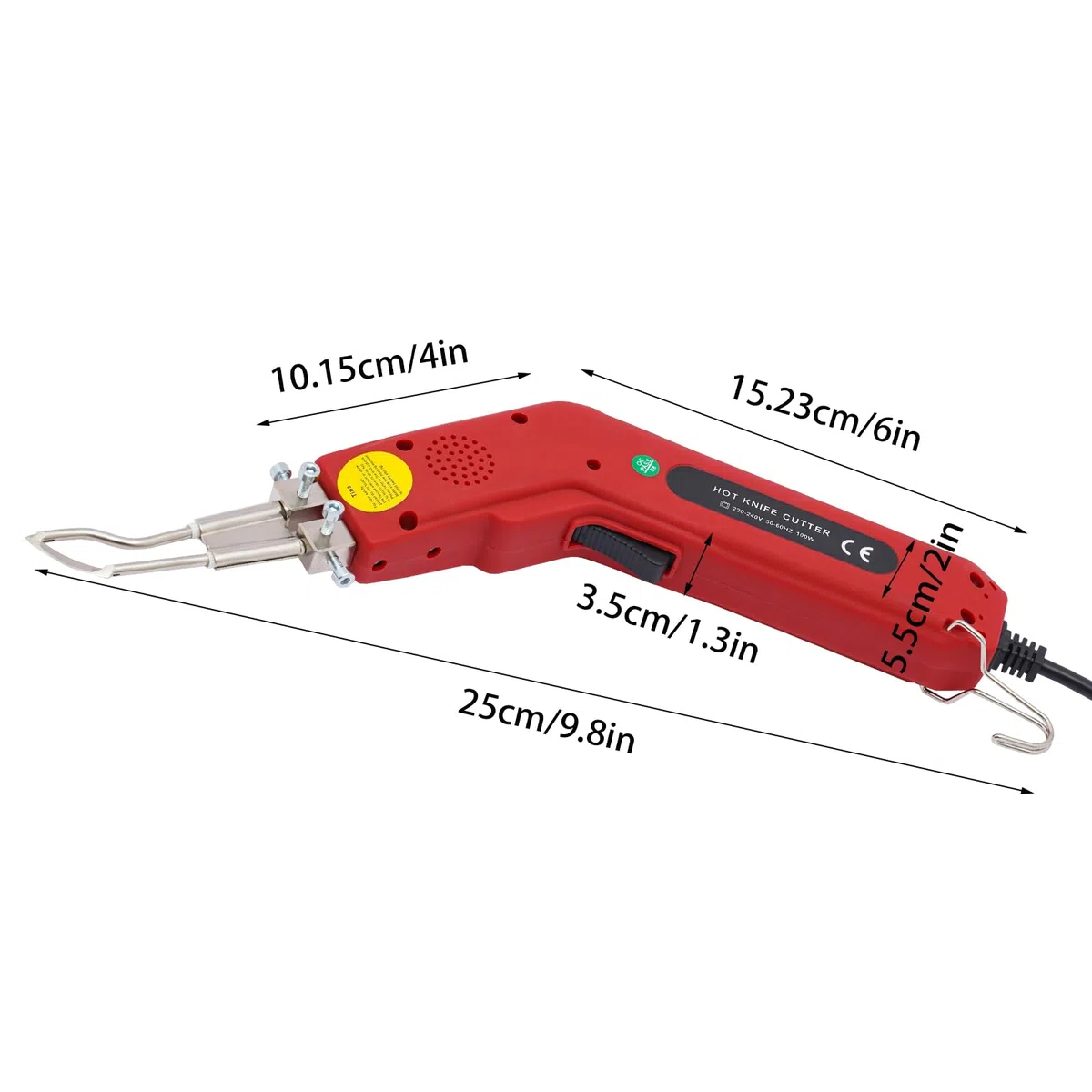 100W Styroporschneider, 220V Elektrische Heißmesser Schaumschneider Tragbar Hand Heißschneider, Heißmesser-Seilschneider für Indoor und Industrielle Arbeiten Verwendet Werden