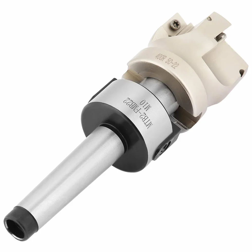 Brilluxa Fräskopf, Planfräser Halter MT2 FMB22 400R 50 22 CNC, APMT1604 10-Stück Wendeschneidplatten, Facing Cutter Endfräser Aufnahme für CNC Fräsmaschine Metallbearbeitung