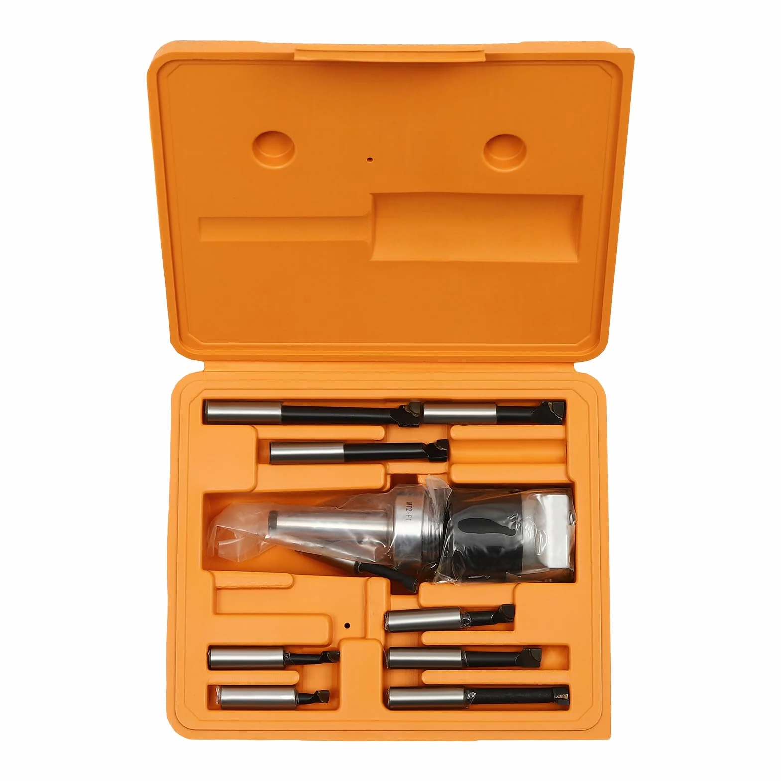 Bohrstange Set,MT2 -M10 F1-12 50mm Bohrkopf mit 9 Stück 12mm Bohrstangen Fräsmaschine Zubehör