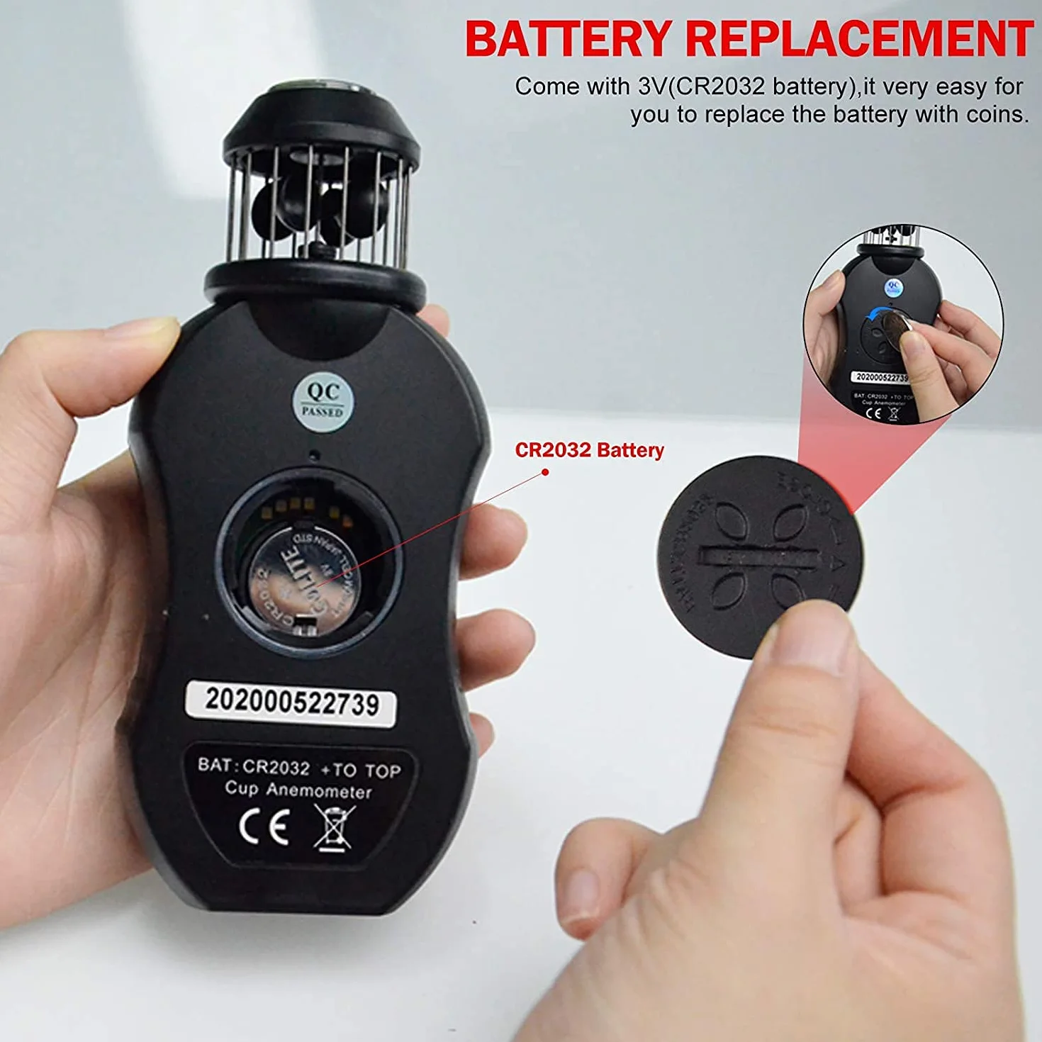 Handheld Windmesser Windmessgerät,INFURIDER YF-876 Digital Anemometer Wind Speed Meter für Windgeschwindigkeitsmesser,Windrichtungsmesser mit Kompass für Outdoor Aktivitäten mit HVAC Drohne