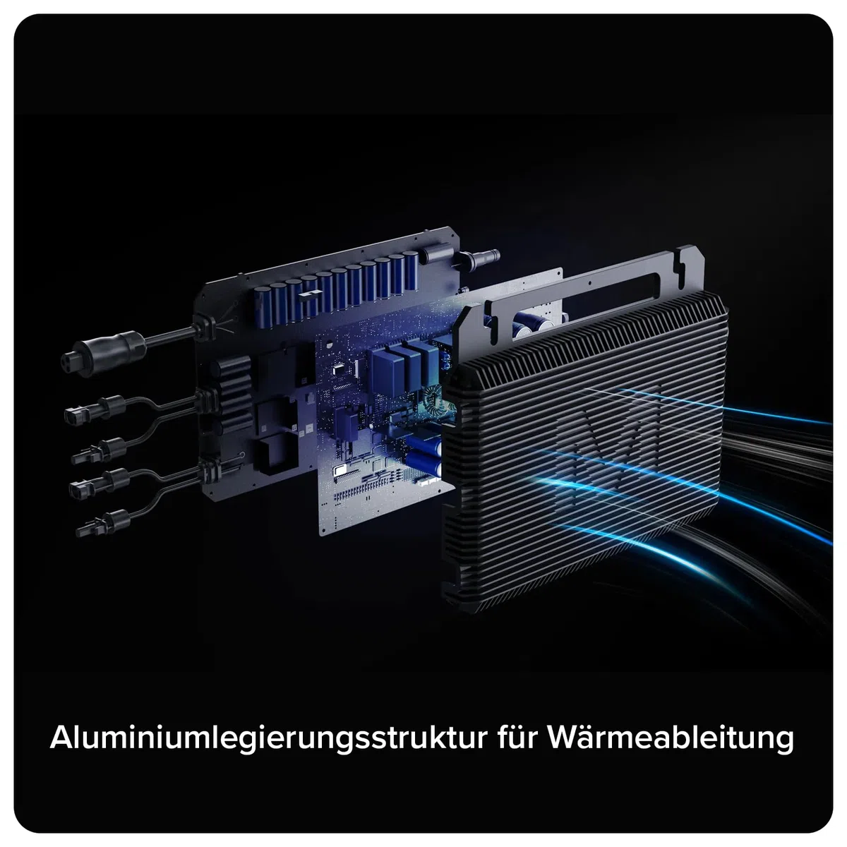 MARSTEK Mikro-Wechselrichter 800 W MST-MI0800 für Balkonkraftwerk, IP67 wetterfest, Plug-&-Play Installation, 2 MPPT, Bluetooth & WiFi, Micro Inverter