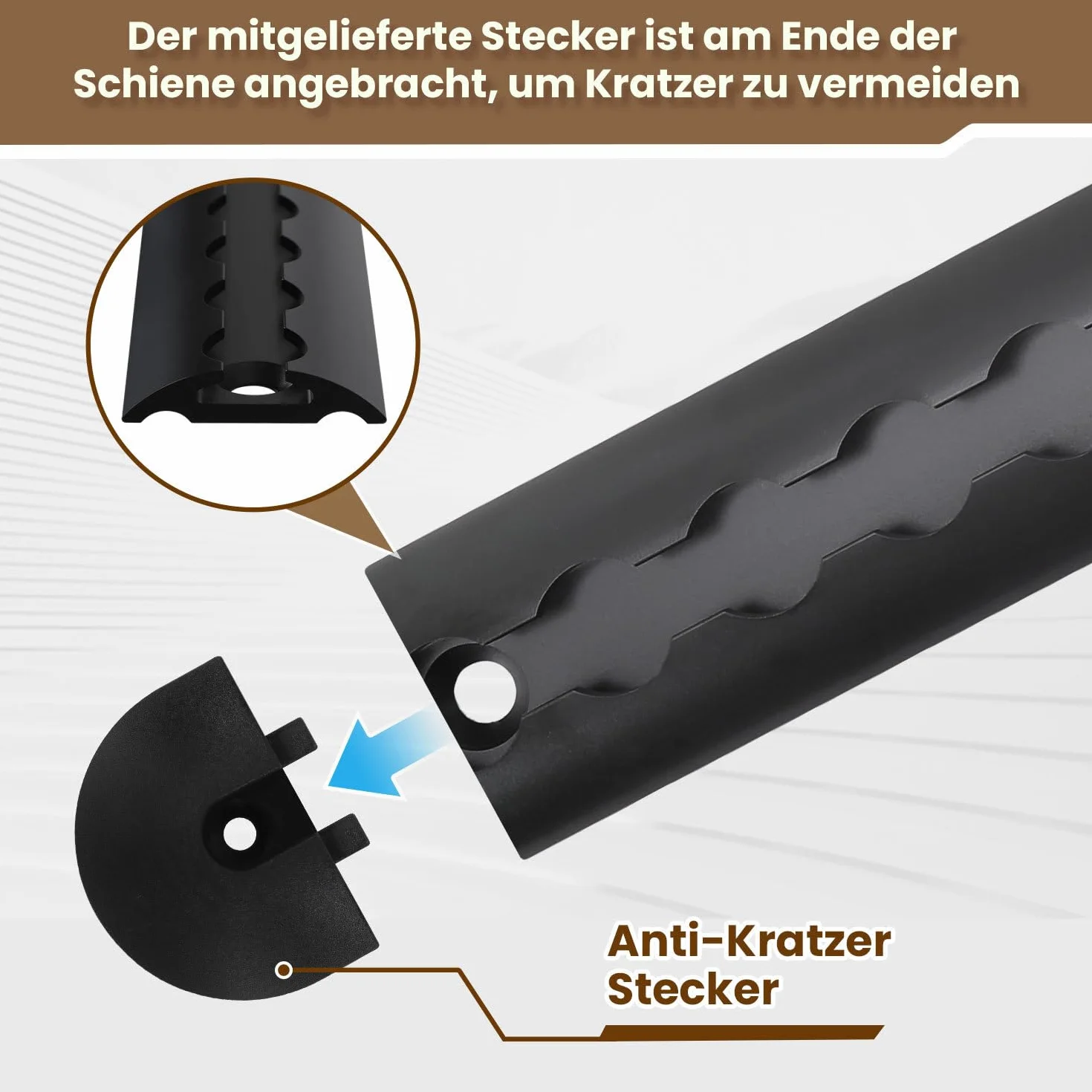 Airlineschiene, 4 Stück Aluminium Airline Schienen, 1M Befestigungsschiene Halbrunde Form, Schwarz Airlineschiene Zubehör, Korrosionsschutz, für Anhänger, Wohnmobil, PKW, LKW, Bohren/Kleben