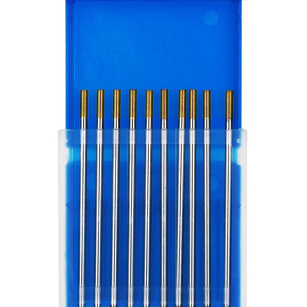 TEN-HIGH WIG Wolfram Elektrode WL-15 2,4 x 150mm 10x Wolframnadeln für WIG Schweißen, Gold